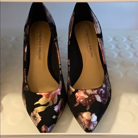 christian siriano floral heels